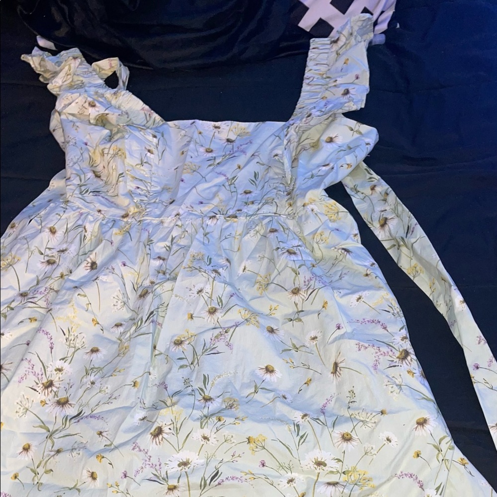 A long floral dress.